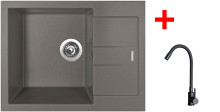 Sinks AMANDA 650 Truffle + ELASTA černá matná 